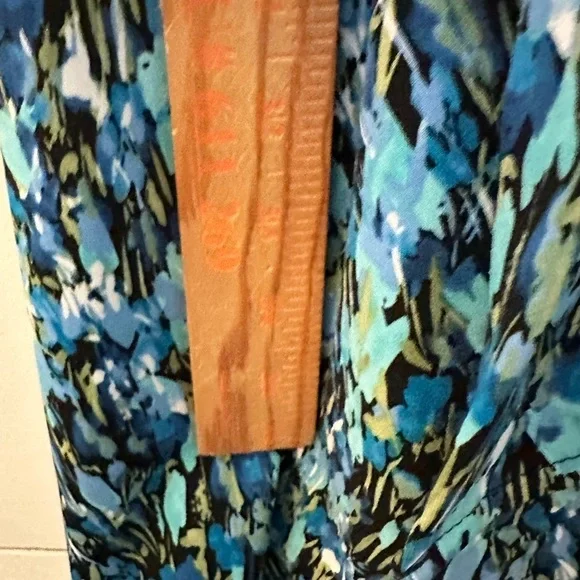 STUDIO 1 8 colorful blue speckled Y2K 90's midi stretch woman poly spandex dress - Picture 10 of 12